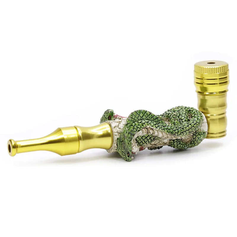 Smoking Pipe Snake Type Tobacco Water Pipe Gold And Silver Color Mental  Holder Gift For Friend Hot Sale High Quality From Talenttailun1, $5.06
